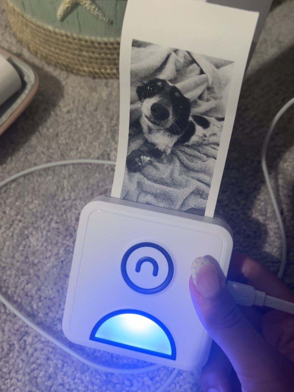 Portable White Pocket Photo Printer – Mobile Instant Prints